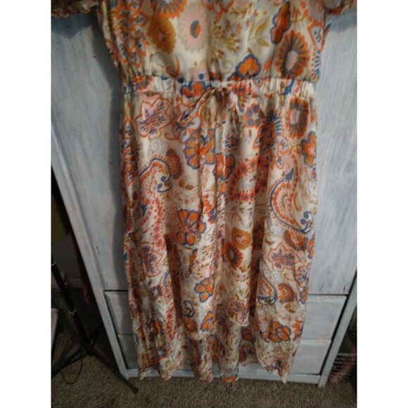 Msk Maxi Puff Sleeve Dress Medium Boho Cottagecore Feminine - Picture 5 of 8